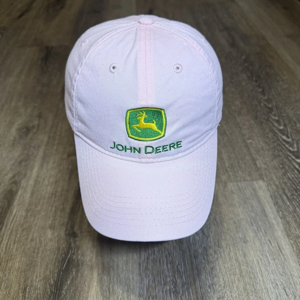 John Deere‎ Hat Pink Green Baseball Cap Farm Trucker Chore Embroidered Logo